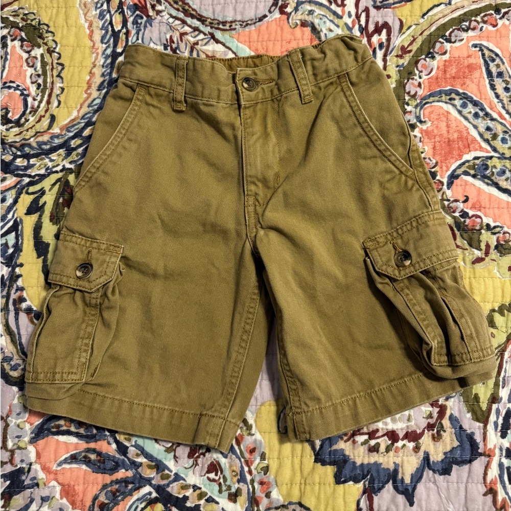 Faded glory khaki cargo shorts